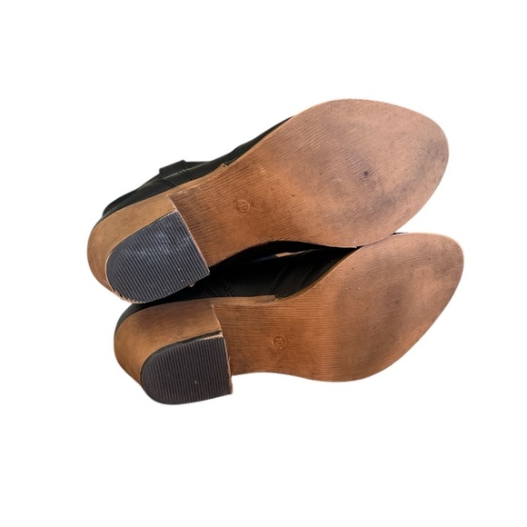 Charles Albert Modern Western Cowgirl Boots Pull Up Low Heel Mid-Calf Boots Sz10 - Picture 10 of 12